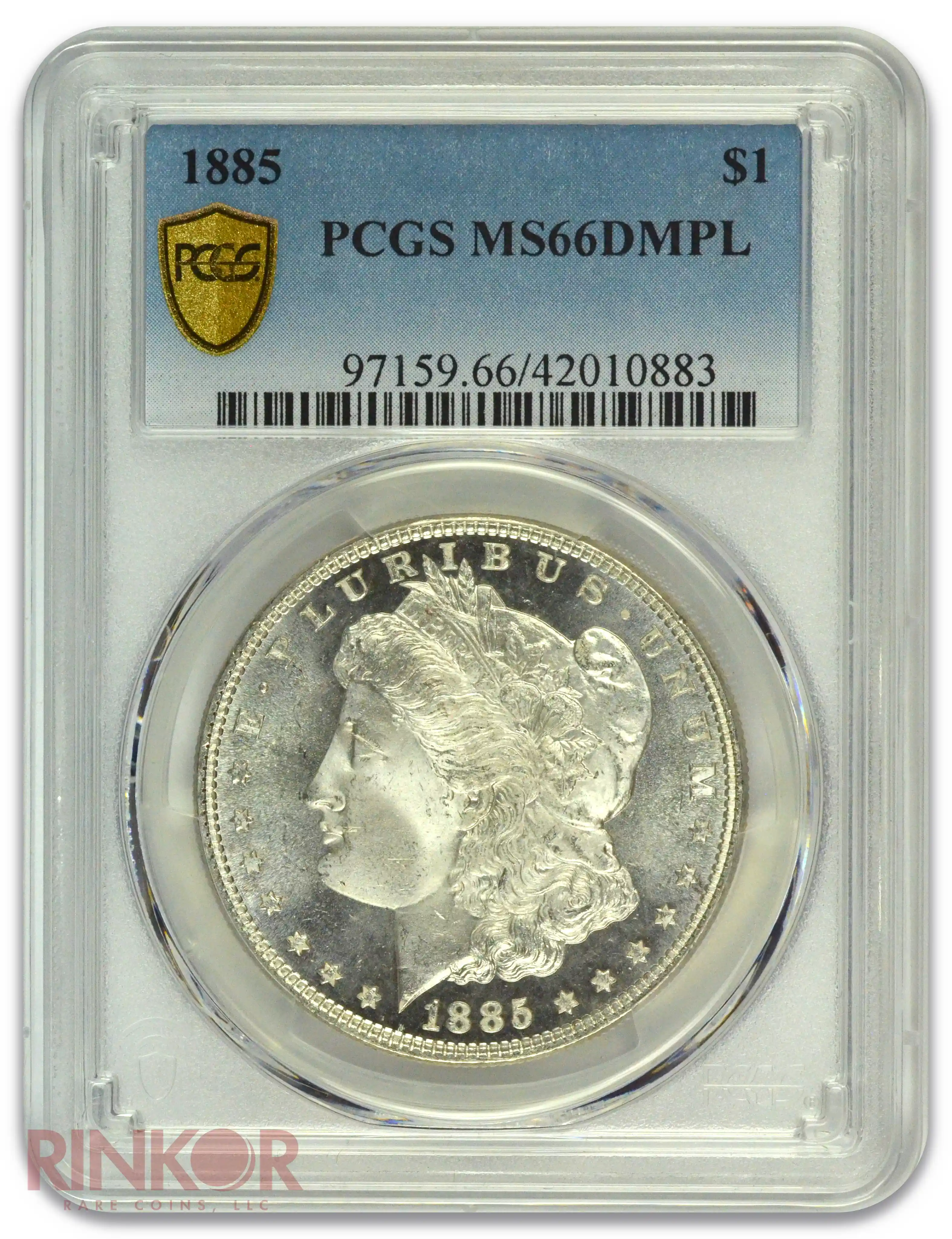 1885 $1 Morgan Dollar PCGS MS 66 DMPL