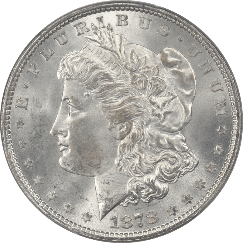 1878 7/8TF, Strong, VAM-37 Morgan Silver Dollar $1 PCGS MS65 - Nice White Coin