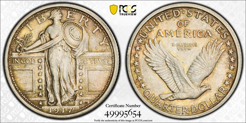 1917 Type 1 25C PCGS MS 64 FH CAC