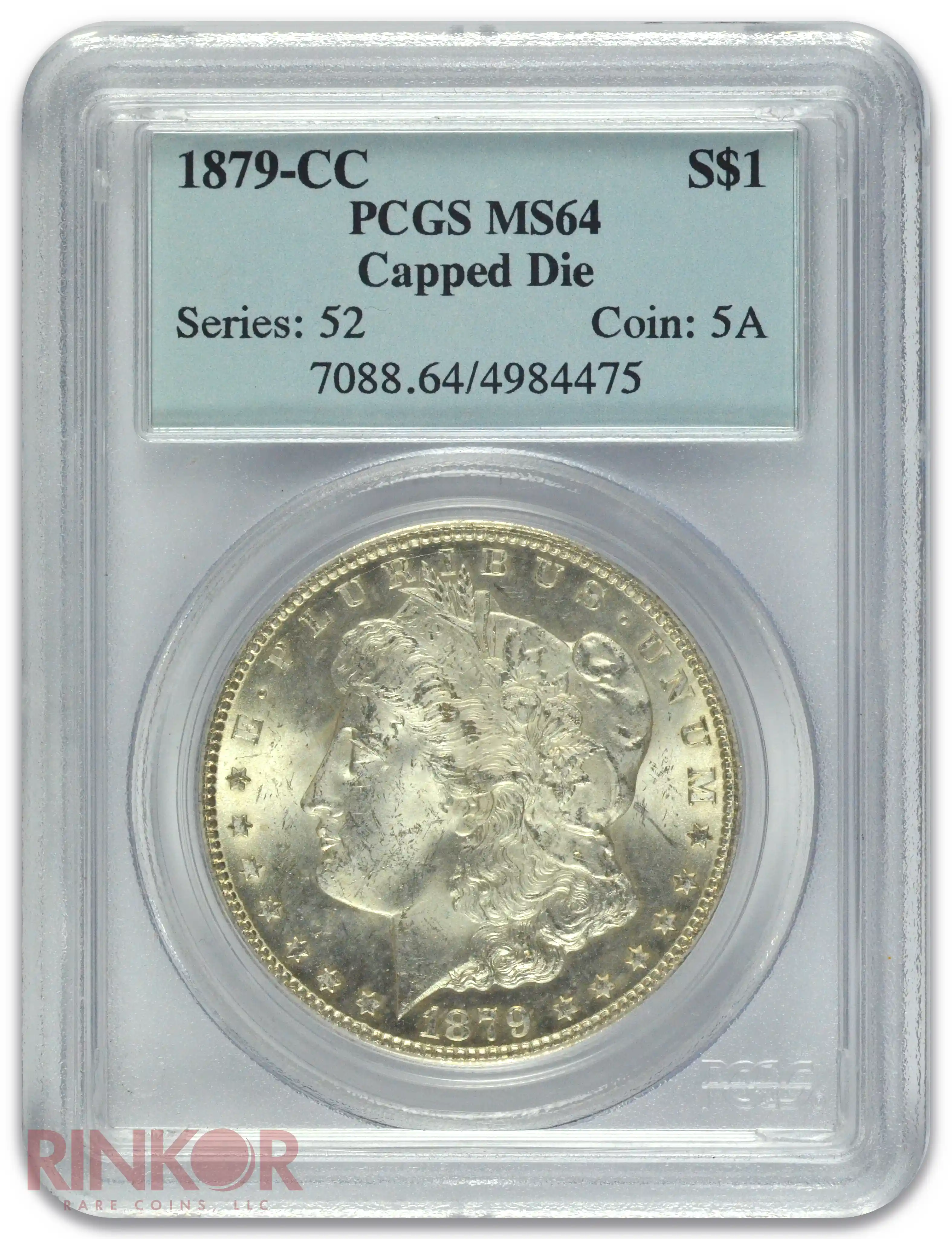 1879-CC Capped Die $1 Morgan Dollar PCGS MS 64
