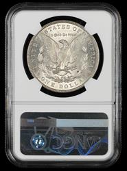 1886 $1 VAM-1A Line in 6 Top 100 Bill Fivaz Signature Label NGC MS 62