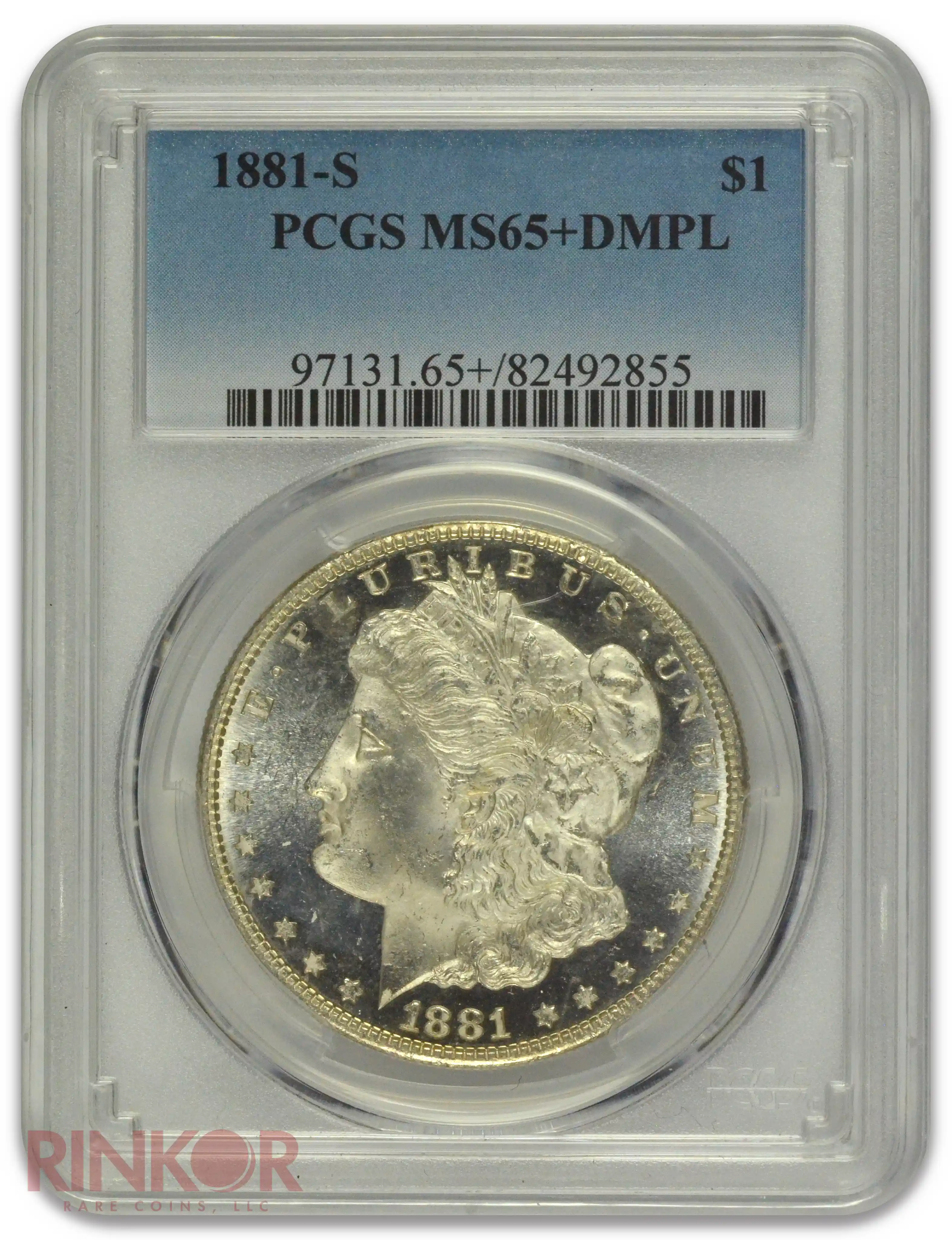 1881-S $1 Morgan Dollar PCGS MS 65+ DMPL