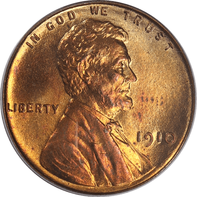 1910 Lincoln Cent 1c PCGS and CAC PR65RD
