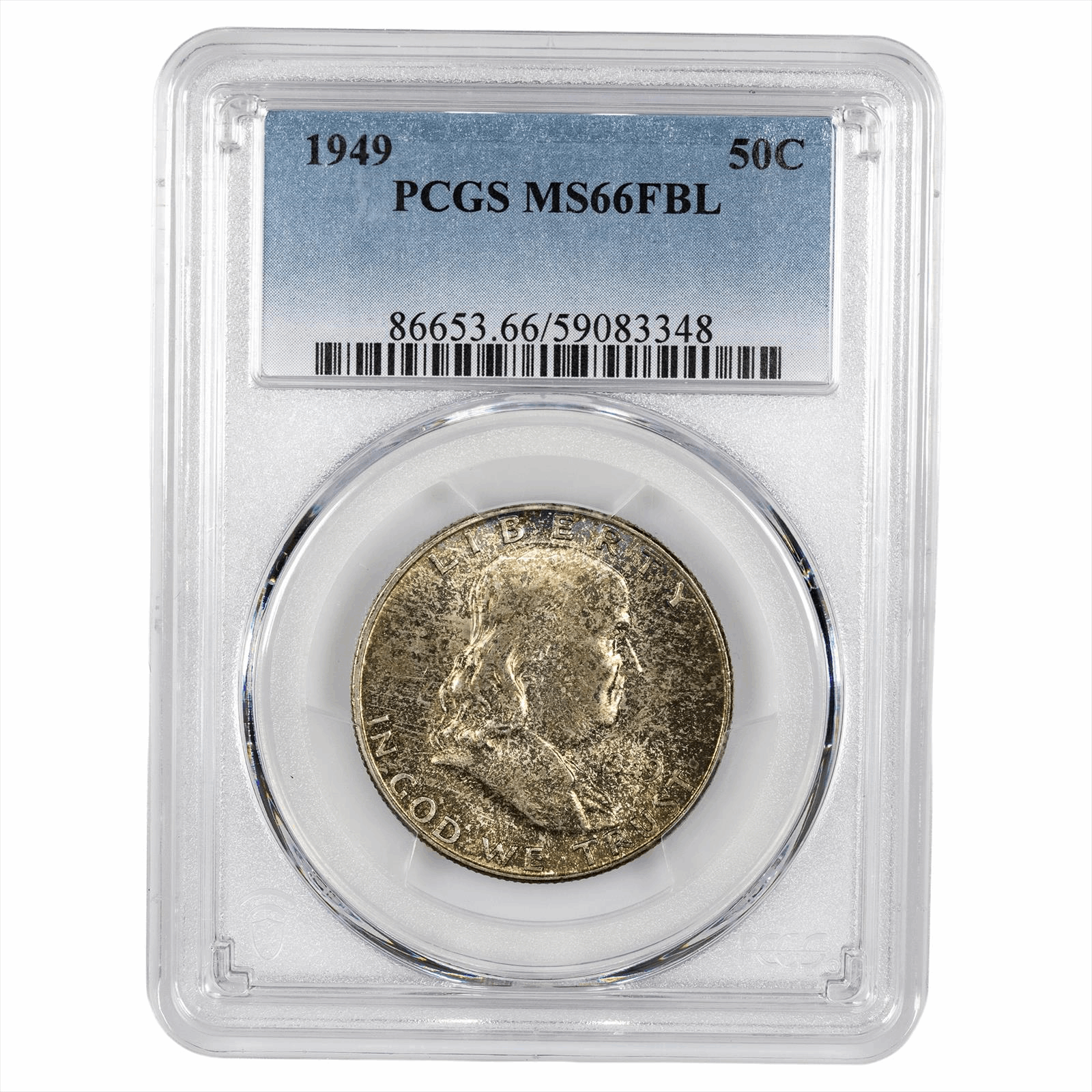 1949 Franklin Half Dollar 50C PCGS MS 66 FBL