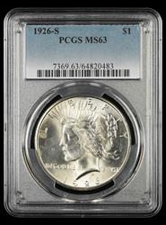 1926-S $1 PCGS MS 63