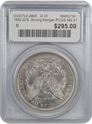 1882-O/S  Strong Morgan PCGS MS 61