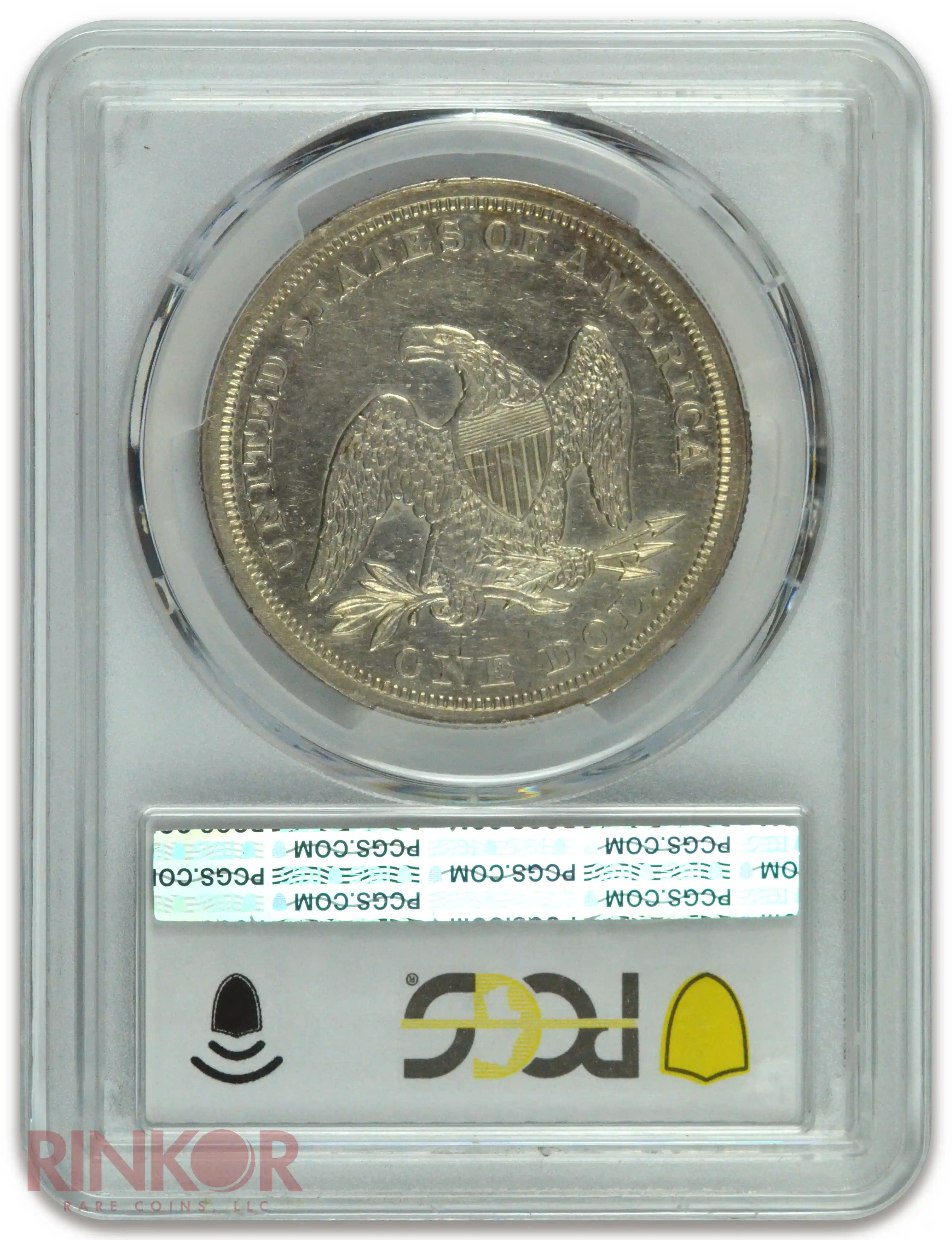 1849 $1 Seated Dollar PCGS AU-53