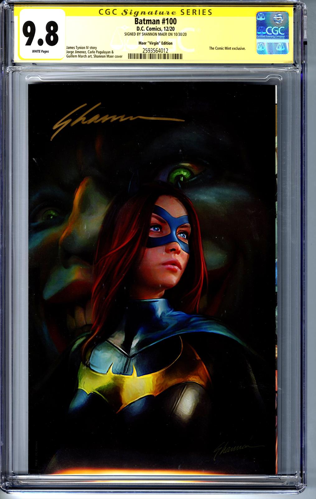 Batman #100 CGC 9.8 Signature Series Signed by Shannon Maer(Maer Virgin Edition) 