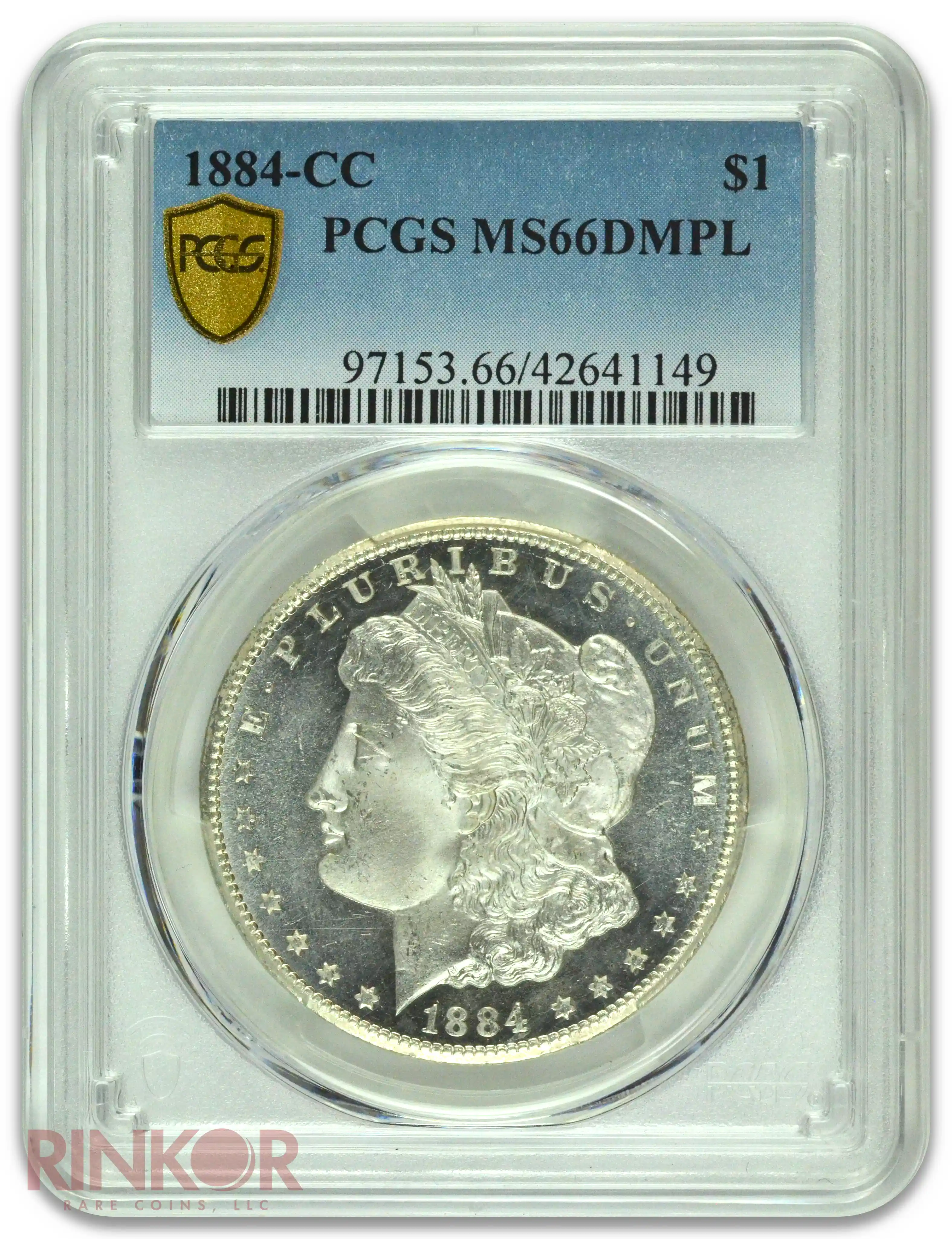 1884-CC $1 Morgan Dollar PCGS MS 66 DMPL