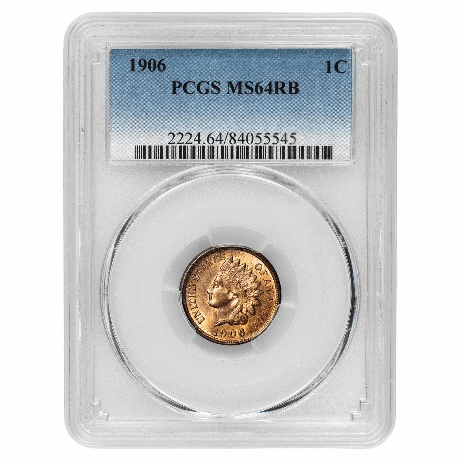 1906 Indian Head Cent 1C PCGS MS 64 RB