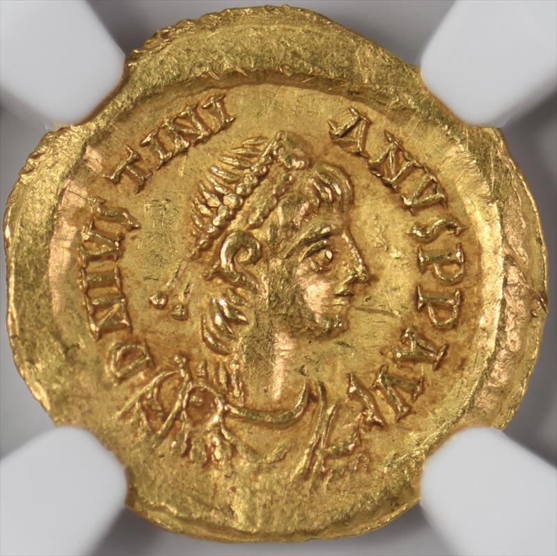 Byzantine Empire Justinian I 527-565 Tremissis NGC AU 