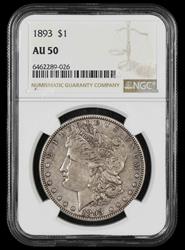 1893 $1 NGC AU-50