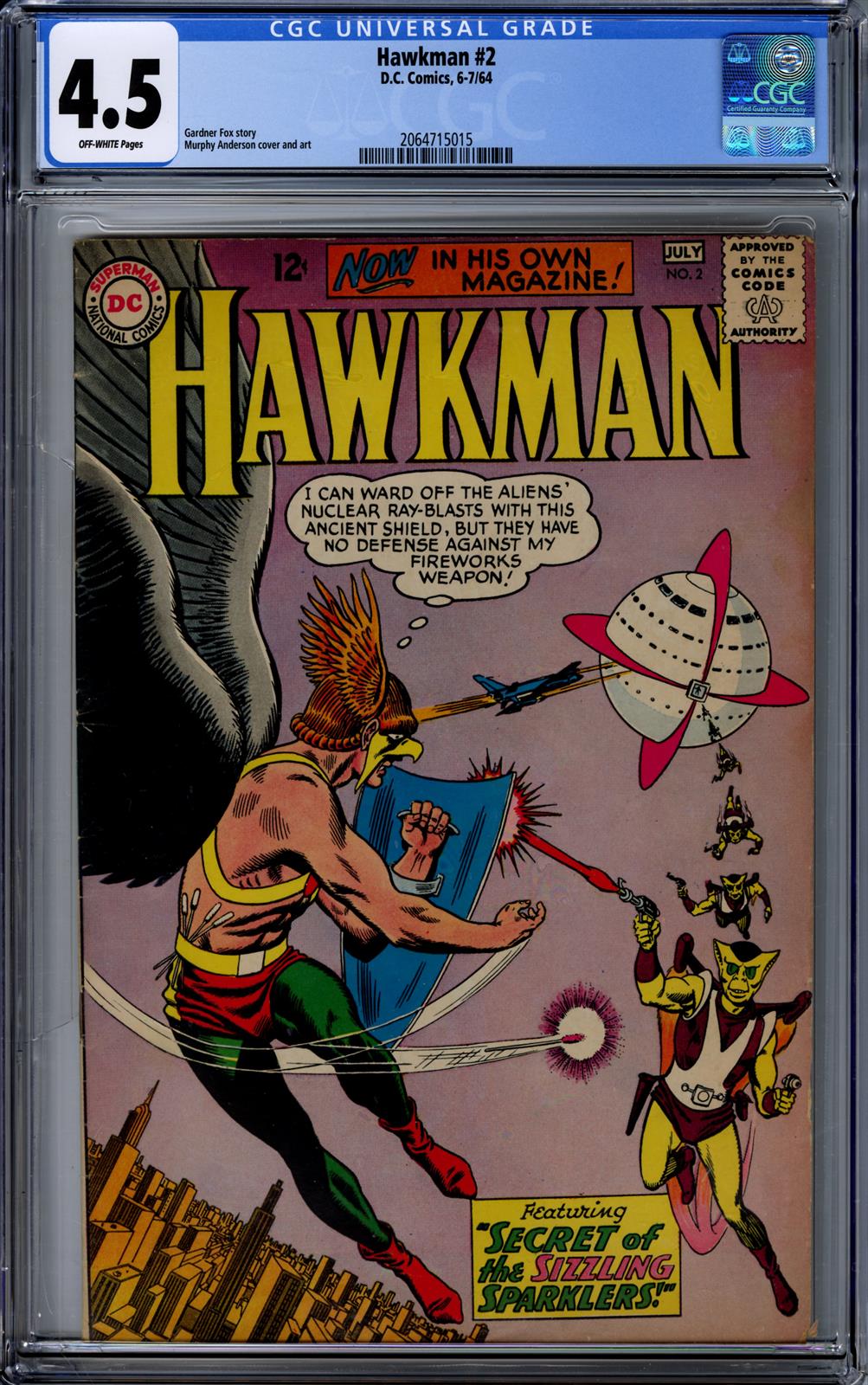 Hawkman #2 CGC 4.5 4.5