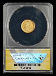 2016 W 10C 24K Gold 1/10oz Finned Rim ANACS  SP70