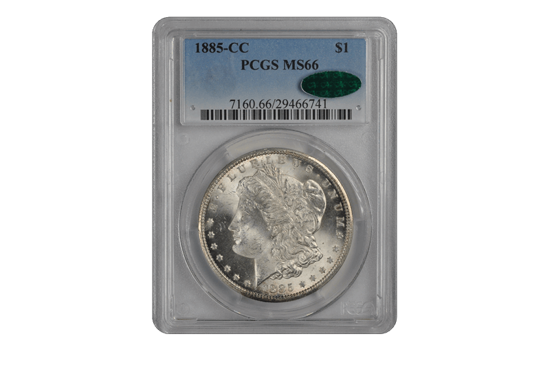1885-CC $1 Morgan Dollar PCGS  (CAC) #3431-7 MS66