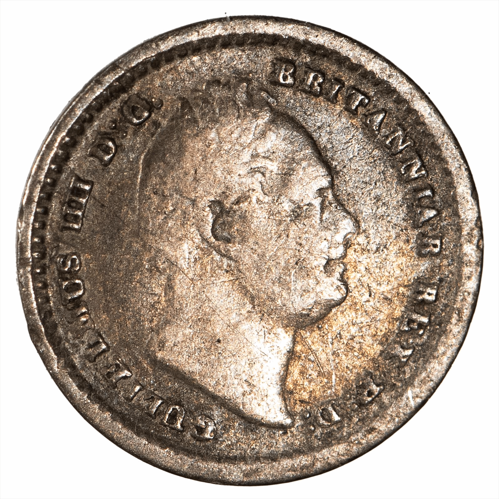 1834 British Colonial Issue 1 1/2 Pence William IV KM#719 0.7g .925 Silver 0.64g ASW 