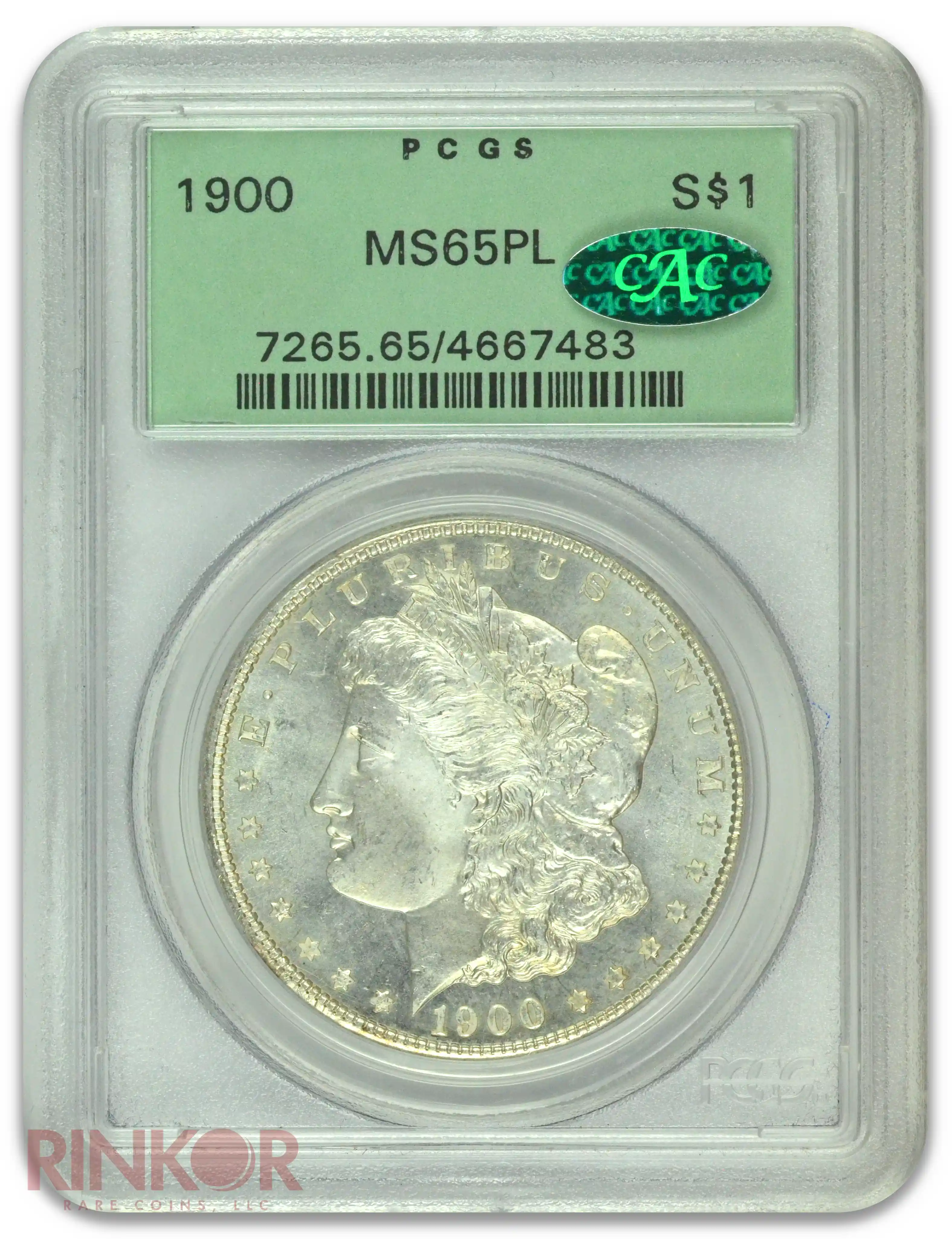 1900 $1 Morgan Dollar PCGS MS 65 PL CAC