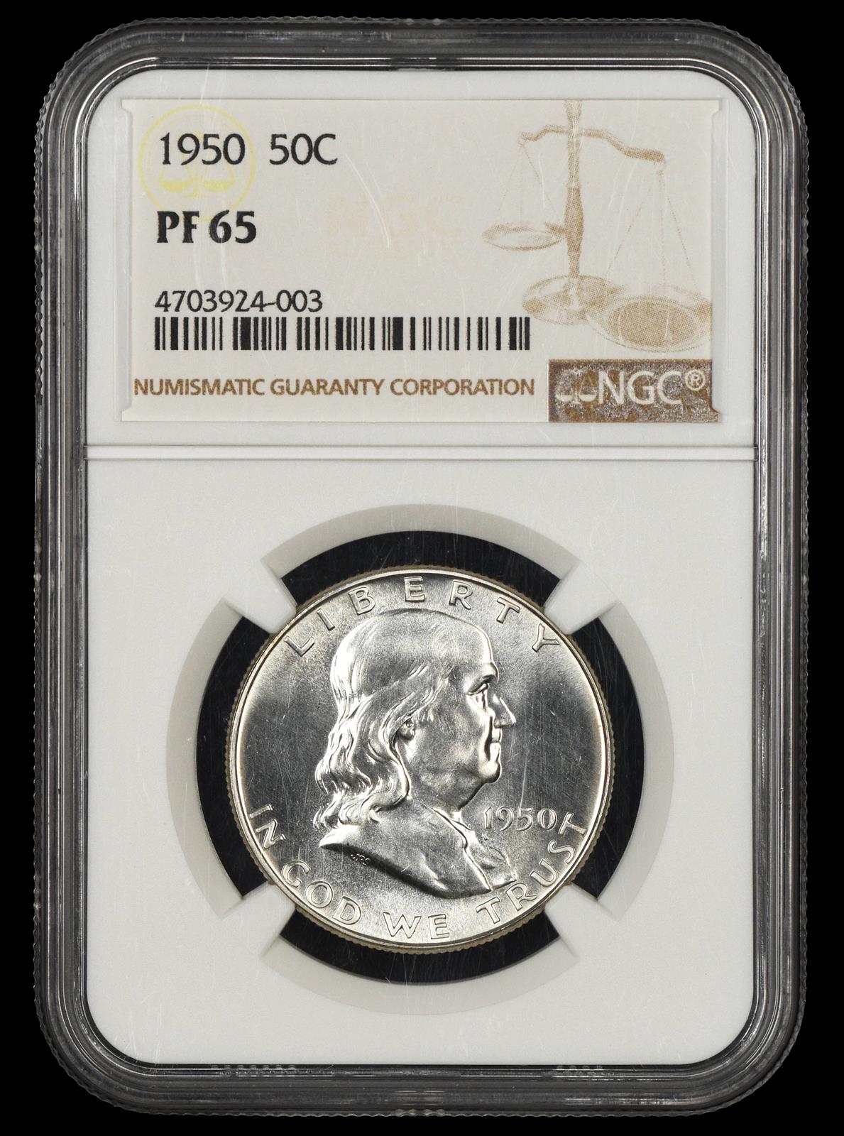 1950 50C NGC PF 65