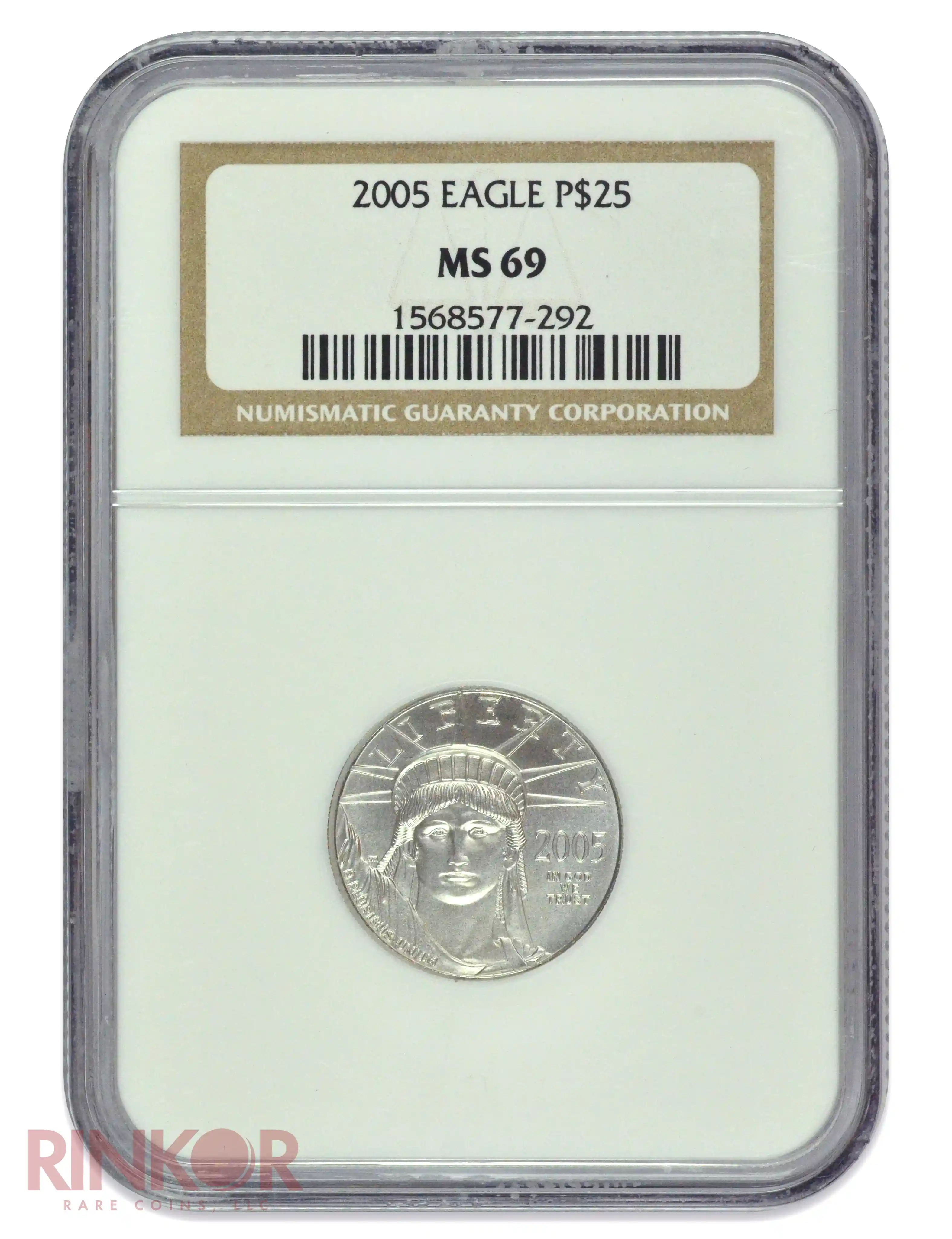 2005 Platinum American Eagle $25 NGC MS 69
