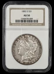 1883 S $1 NGC AU-50