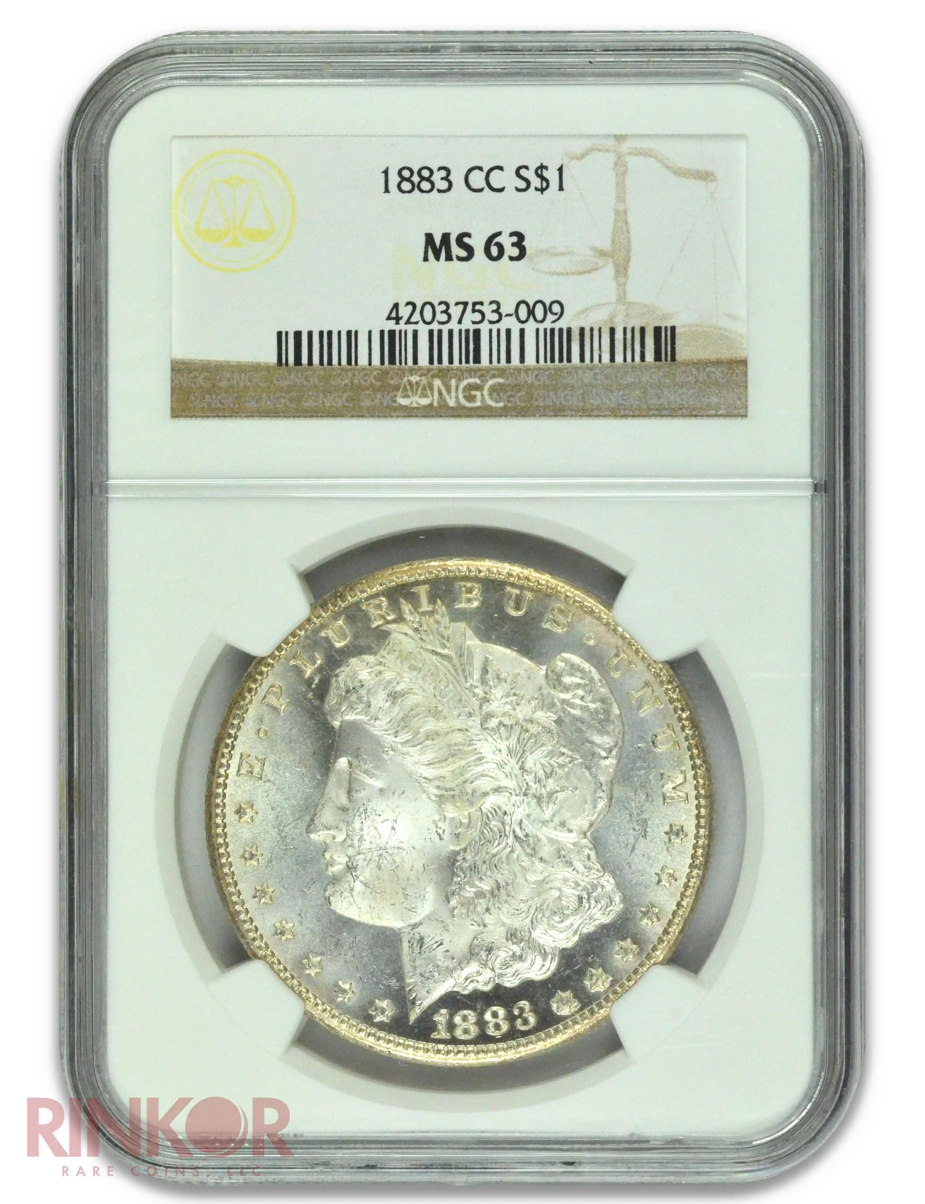 1883-CC $1 Morgan Dollar NGC MS 63
