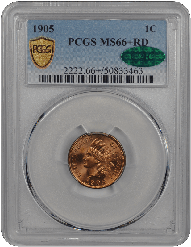 1905 Indian Head PCGS CAC RD 66+