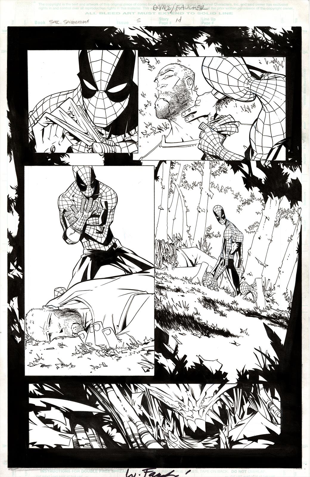 Spectacular Spiderman #5 Page 14 Artist:  Humberto Ramos (Penciller) ,  Wayne Faucher (Inker) Media Type: Pen and Ink Art Type: Interior Page 