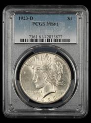 1923-D $1 PCGS MS 61