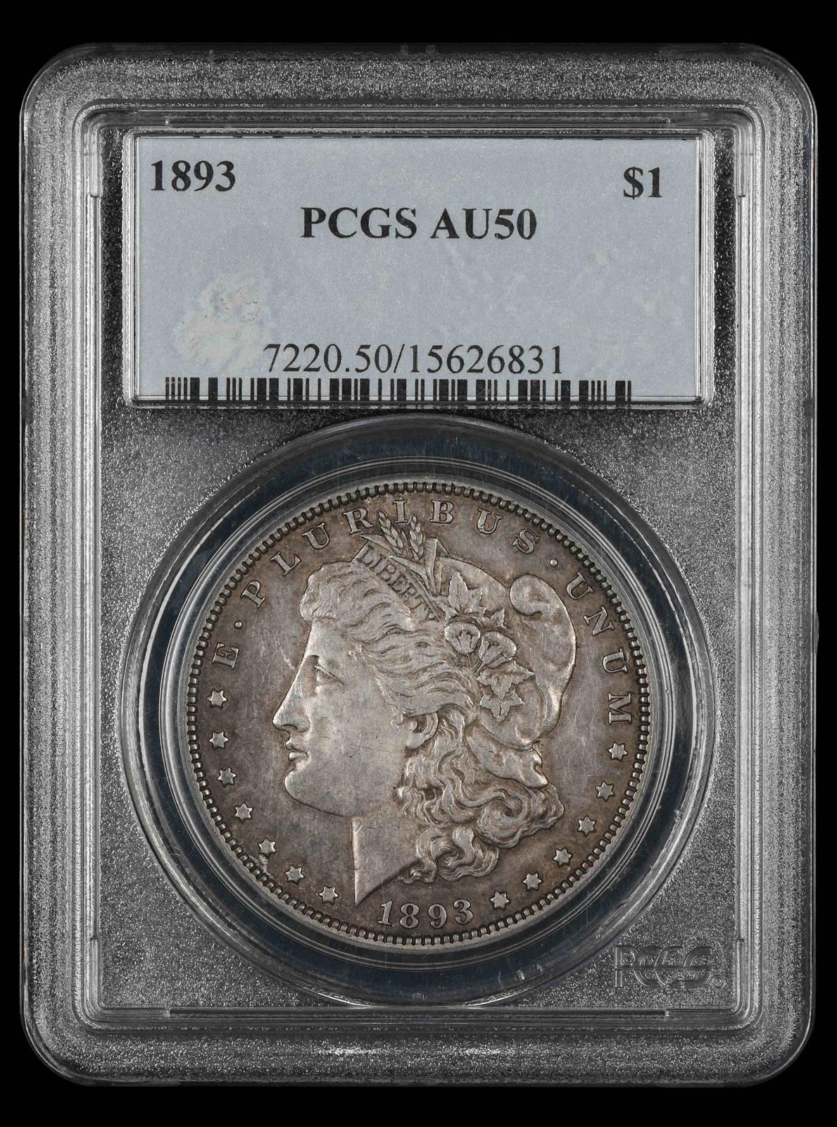 1893 $1 PCGS AU-50