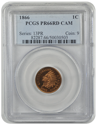 1866 Indian Head PCGS CAM 66