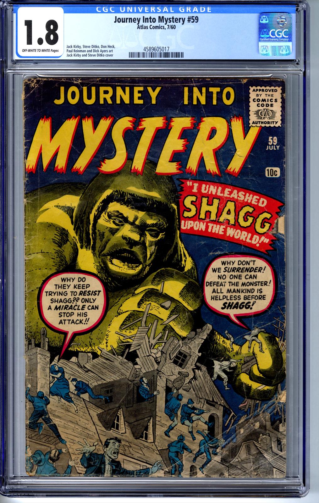Journey Into Mystery #59 CGC 1.8 1.8