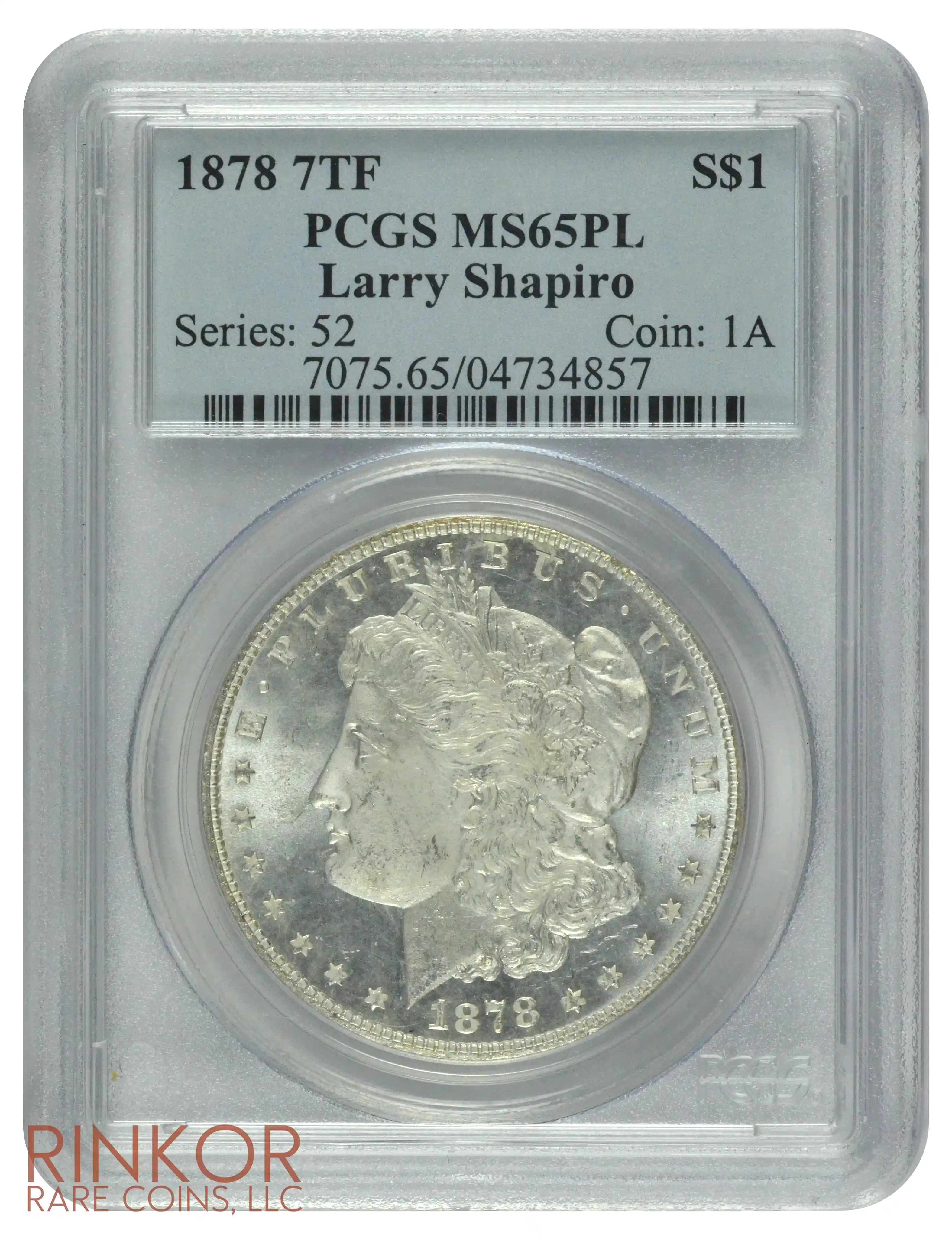 1878 7TF Reverse of 1878 $1 PCGS MS 65 PL