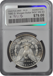 1880 S  Morgan Dollar NGC MS 63