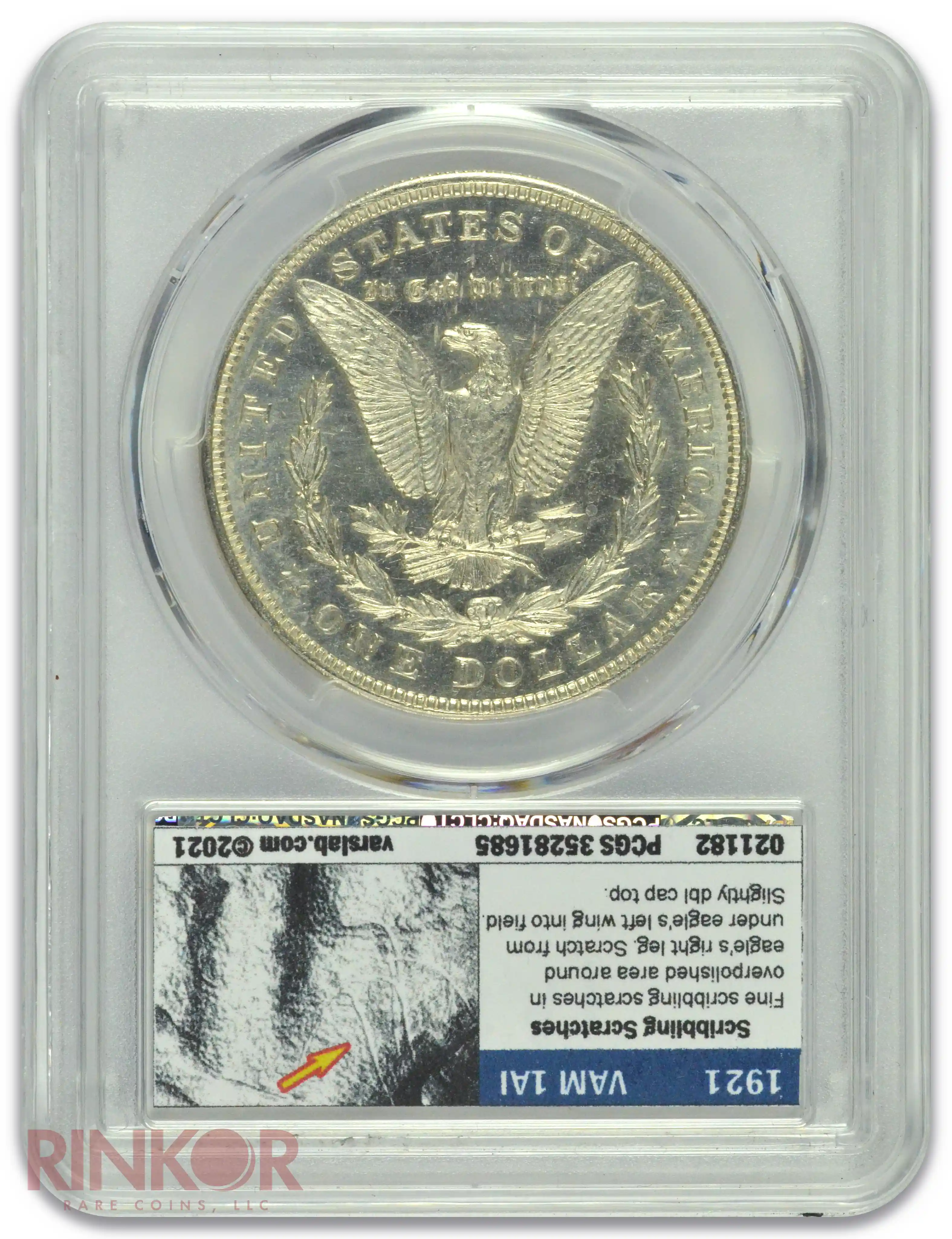 1921 $1 Morgan Dollar PCGS MS 62 PL
