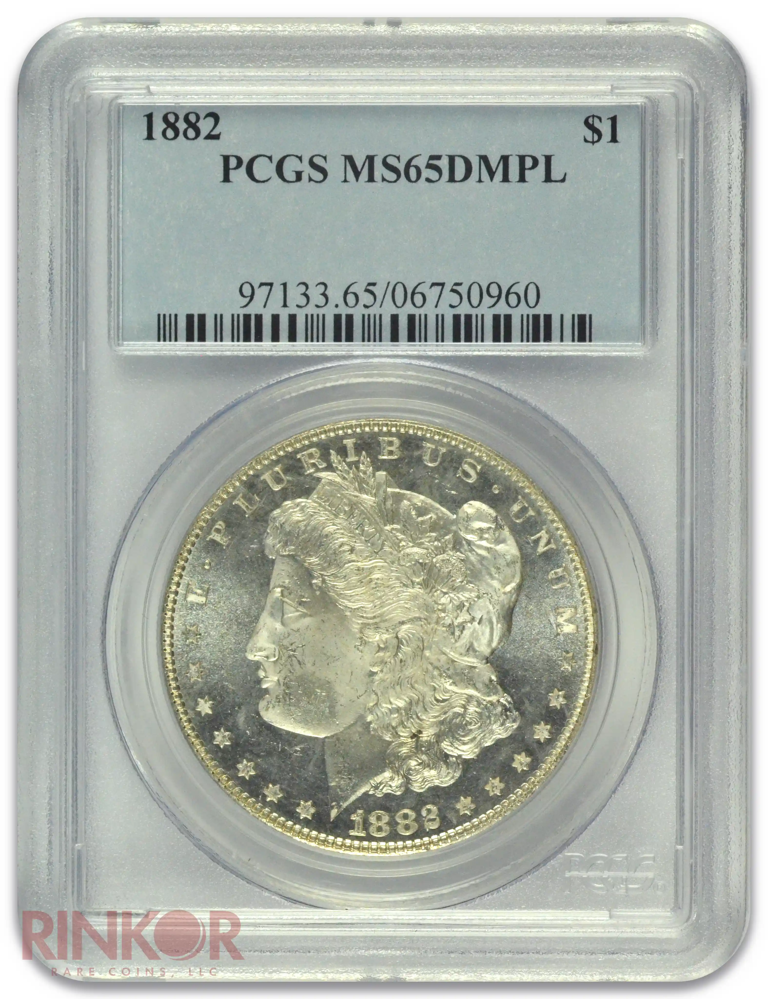 1882 $1 Morgan Dollar PCGS MS 65 DMPL