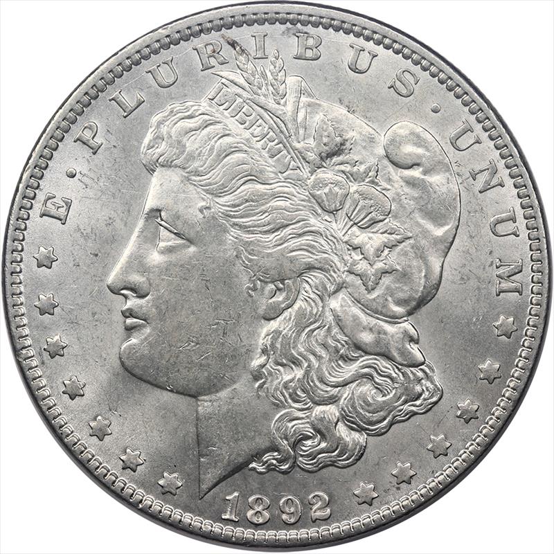 1892 Morgan Silver Dollar $1  Uncirculated Condition, Semi-Key Date