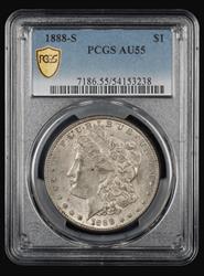 1888-S $1 PCGS AU-55