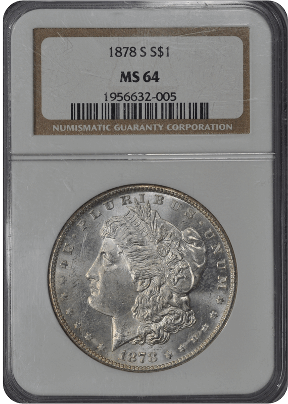 1878 S  Morgan Dollar NGC MS 64