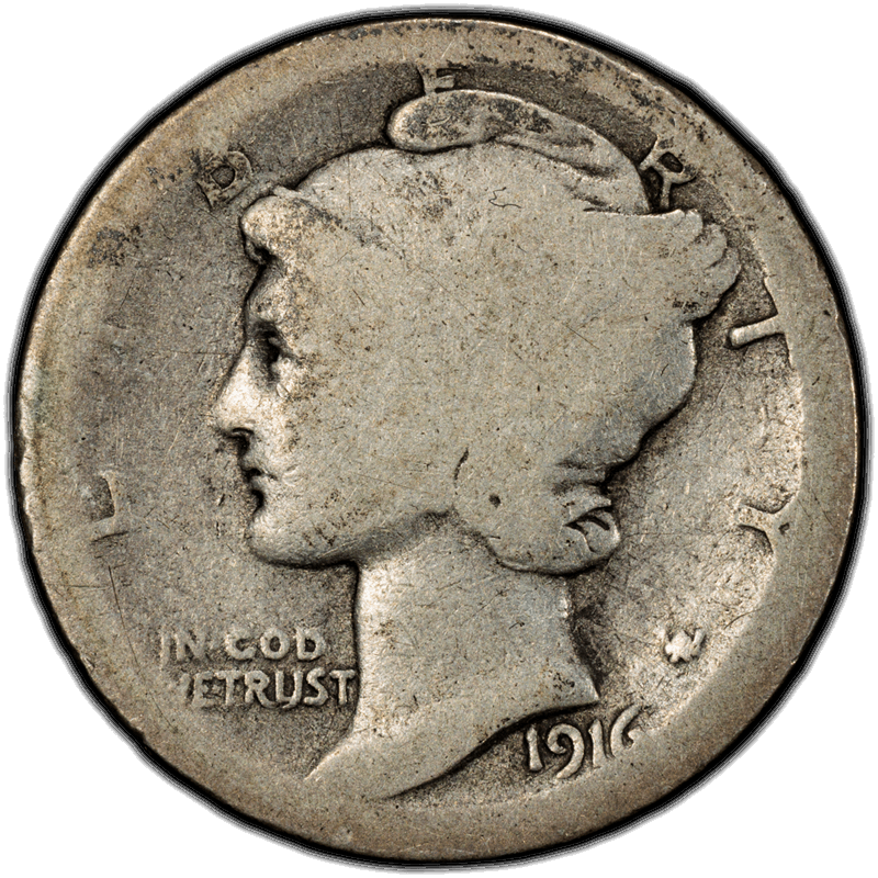 1916-D 10C PCGS FR02 