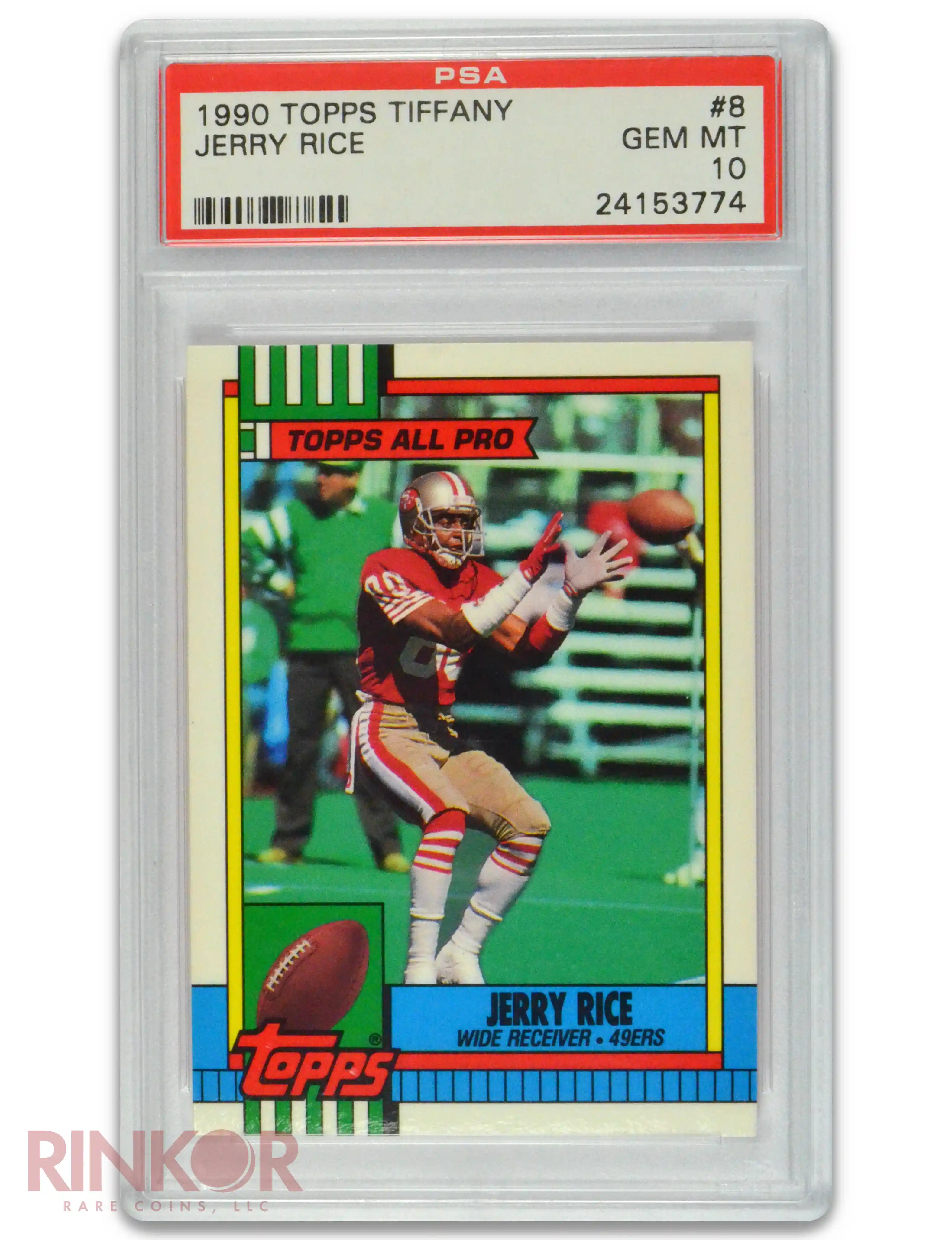 1990 Topps Tiffany Jerry Rice #8 PSA GEM MT 10