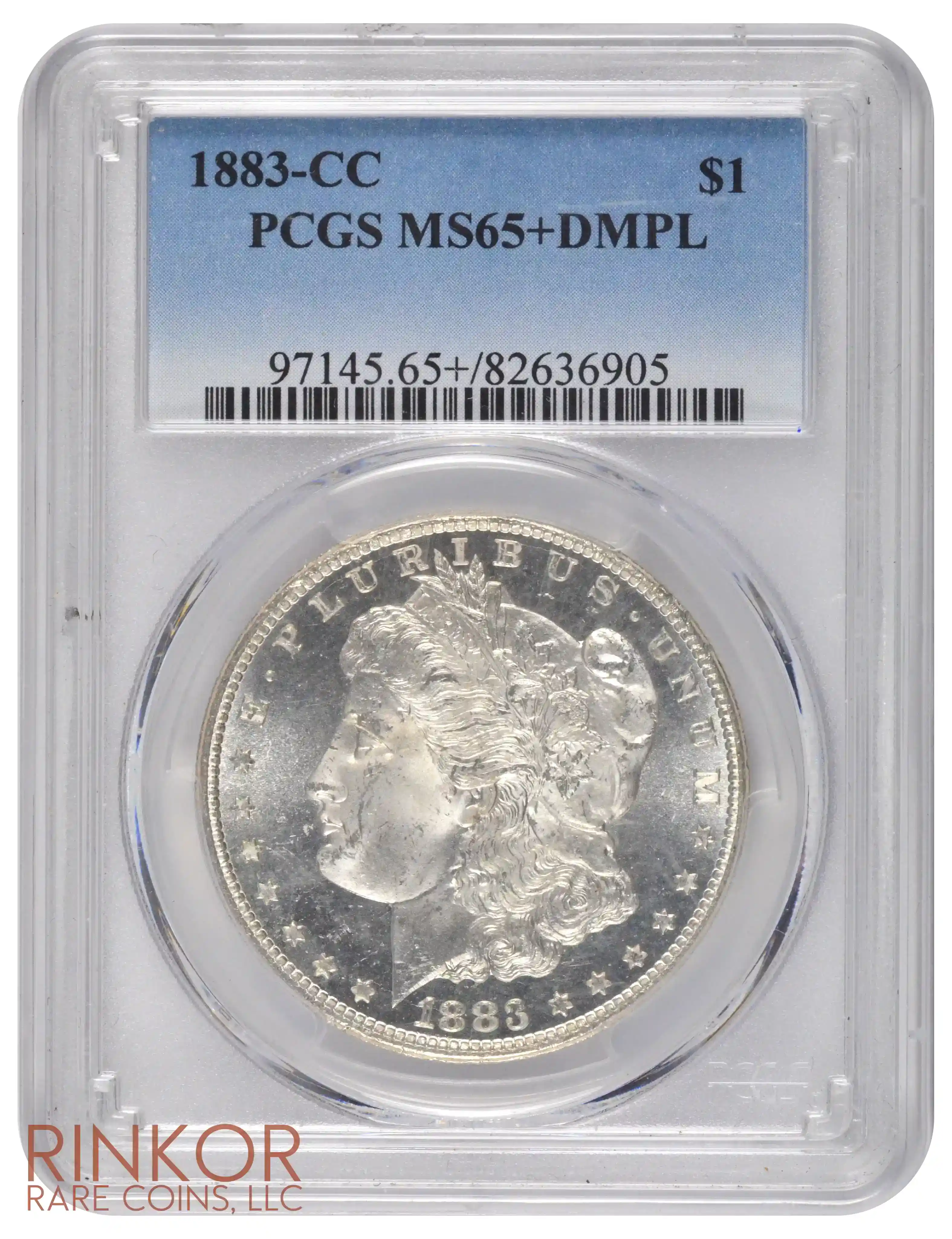 1883-CC $1 PCGS MS 65+ DMPL