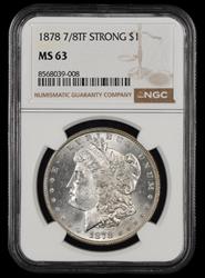 1878 7/8TF Strong $1 NGC MS63