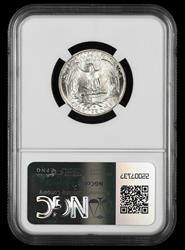 1964 D Washington Quarter NGC MS64 Type C Reverse FS-901 Bill Fivaz Signature Label MS64