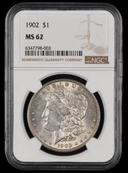 1902 $1 NGC MS62 MS62