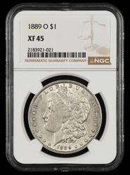 1889 O $1 NGC XF-45