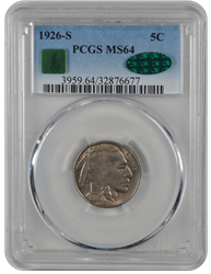 1926-S Buffalo PCGS CAC MS 64
