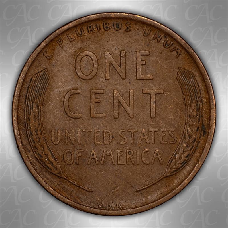 1909-S VDB 1C CACG VF 35