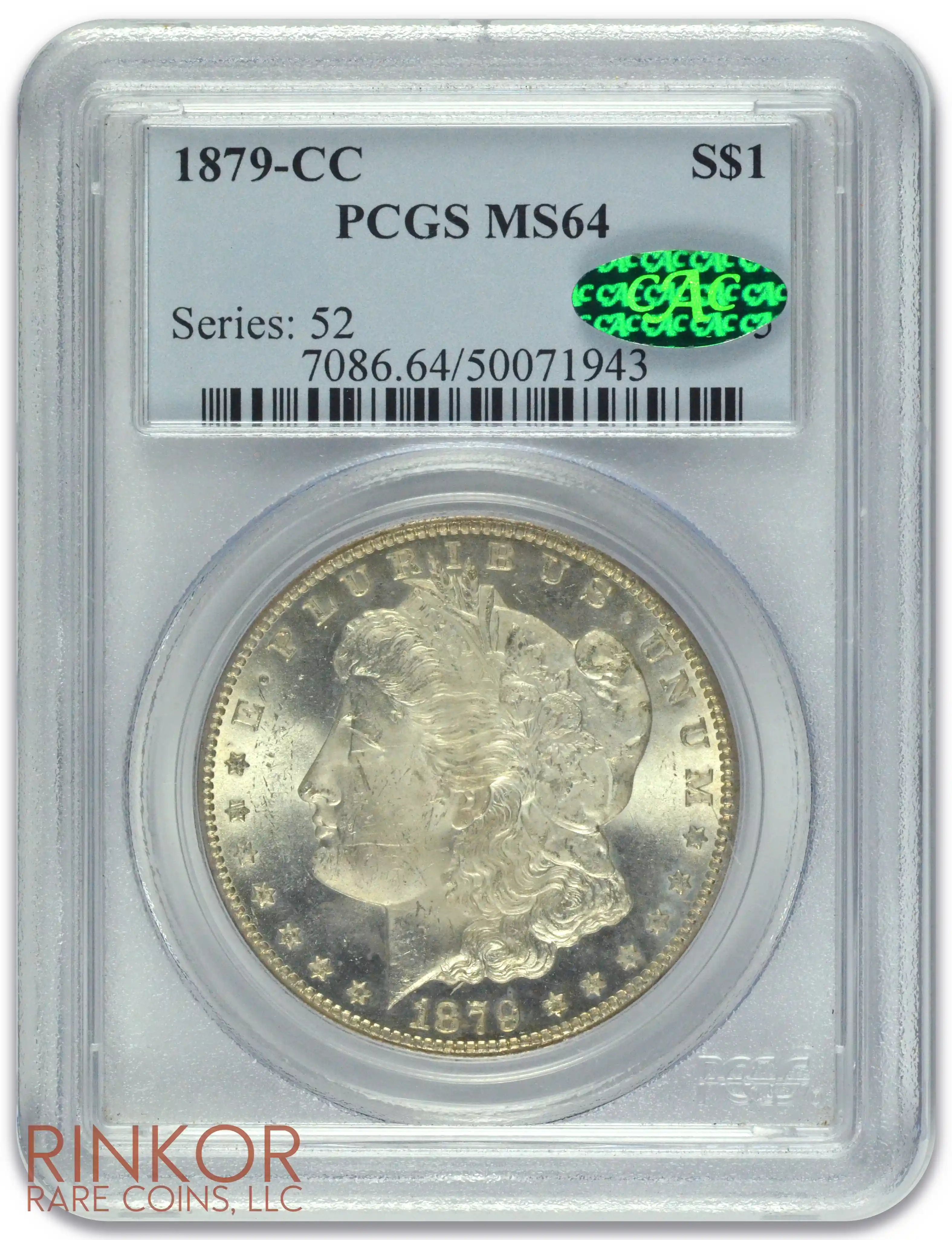 1879-CC $1 PCGS MS 64 CAC