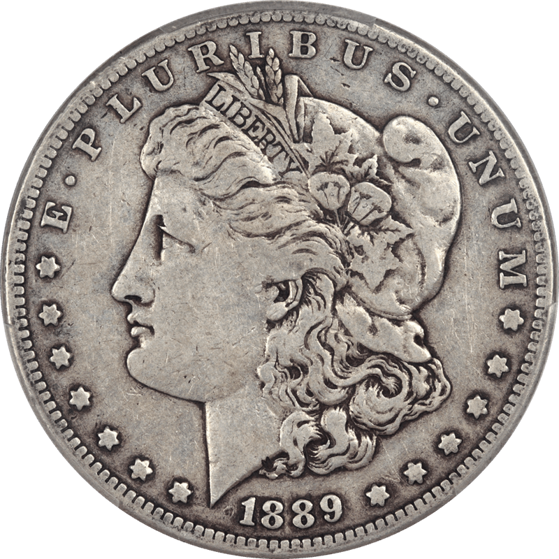 1889-CC Morgan Silver Dollar $1 PCGS and CAC VF25 Low Mintage Key Date