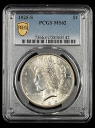 1925-S $1 PCGS MS 62
